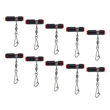 Imagem de Newmind Suporte de gancho antienrolamento deslizante de chumbada resistente equilíbrio de pesca para linha trançada - preto 23 mm