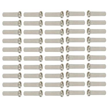 Imagem de 50 unidades de mamilos de raio bike, decorações de mamilos de raio de roda protetores protetores protetores de bicicleta tampa de raio, Argênteo, 16mm 14G