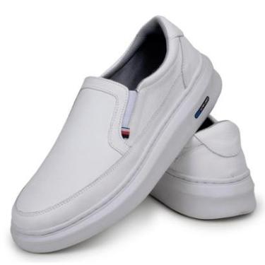 Imagem de Sapatenis Sapato Masculino Mocassim Slip On Couro Legitimo Tenis Confortavel-Masculino