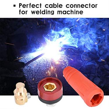 Imagem de Cabo de Soldagem Estilo Europeu Série Dkj, Conector Rápido, Adaptador para Máquina de Solda Elétrica, Conexão de Fonte de Alimentação de Saída (DKJ35-50 vermelho)