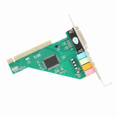 Imagem de Placa de Som PCI de 4.1 Canais para Desktop de Computador, Cartão de áudio Interno Com Chip CMI8738, Som Surround Estéreo Com Reprodução e Gravação Full Duplex