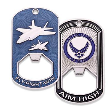 Imagem de Air Force Challenge Coin - Dog Tag - Bottle Opener Coin - Designed by Military Veterans - Officially Licensed Product - Coins for Anything