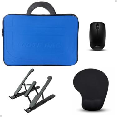 Imagem de Pasta Notebook Feminina Mouse Gamer Suporte Mesa Apoio Para Mouse Kit Pc (Azul Royal, 14,1")