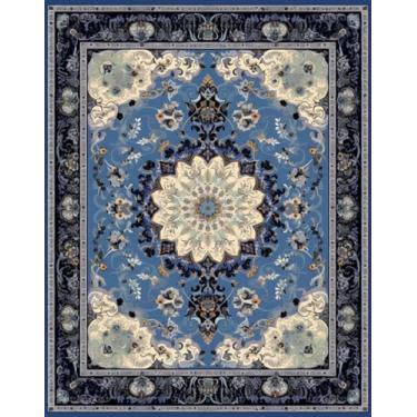 Imagem de Tapete vintage para sala de estar, tapete americano de luxo de alta qualidade para quarto, sofá, mesa, tapete grande para sala de estar, flanela 6.200 x 250 cm 78,7 x 98 pol.