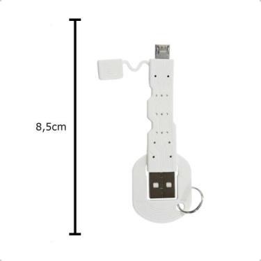 Imagem de Cabo Chave Micro USB Smartphone Newlink CV100 Branco