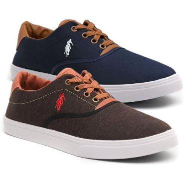 Imagem de KIT 2 Tênis Sapatenis Masculino Polo Open Macio Casual Dia a Dia, Mari