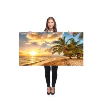 Imagem de Quadro Decorativo Grande Sala 100x50 Por do sol Quadro para Quarto Hal