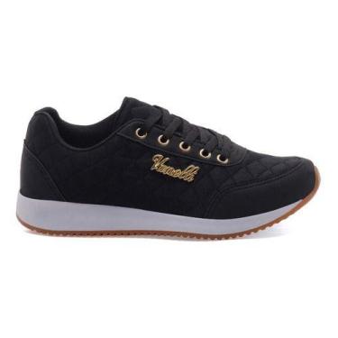 Imagem de Tenis Para Caminhada Feminino Malhar Academia Top - Vanelli, 36, Preto
