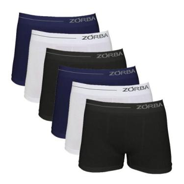 Imagem de Kit 6 Cueca Boxer Microfibra Side Sem Costura Zorba 839 - Sortida, Sor