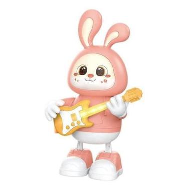 Imagem de Brinquedo Coelho Guitarrista Dançarino Com Músicas E Luzes Led (Rosa) 