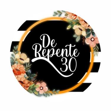 Imagem de Painel de Tecido Sublimado Redondo De repente 30 Flores Laranja Glitte