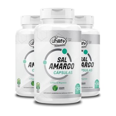 Imagem de Kit 3 Sal Amargo Unilife 120 Cápsulas 850mg