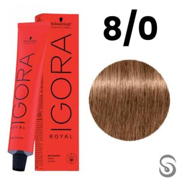 Imagem de Schwarzkopf Igora Royal Coloração 8/0 Louro Claro Natural 60ml, UNICA
