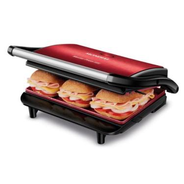 Imagem de Sanduicheira Grill Master Press Red Ceramic Mondial Pg-01-rc 127 volts