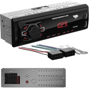 Imagem de Som Automotivo Bluetooth USB SD Card Rádio FM App Display LED Vermelho