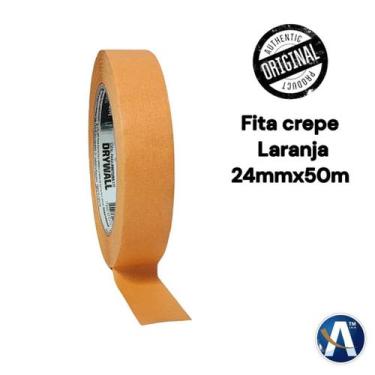Imagem de Fita Adesiva Crepe Laranja 24mmX50m - Adere