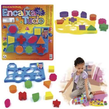 Imagem de Brinquedo baby didatico encaixa tudo com 10 formas na cartela - PICA P