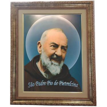 Imagem de Quadro Santo Padre Pio Pietrelcina, Mod.03, 53x43cm. Angelus