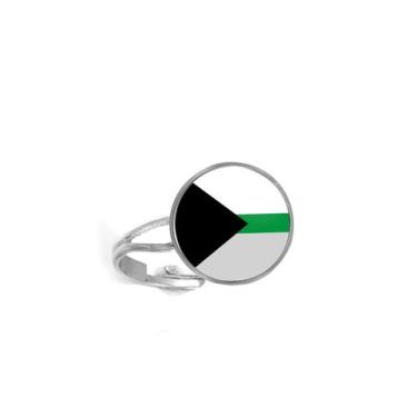 Imagem de Anel Bandeira do Orgulho Demirromântico Unissex e Ajustável - RECANTO 
