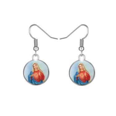 Imagem de Par de Brincos Nossa Senhora de Nazaré - RECANTO ASTRAL
