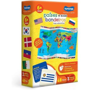 Imagem de Jogo educativo - paises e suas bandeiras - toyster
