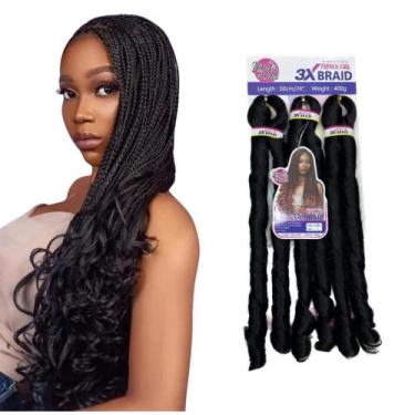 Imagem de Jumbo Estilo Gloria French Curl 400g Para Crochet Braids 60CM - D&D Co