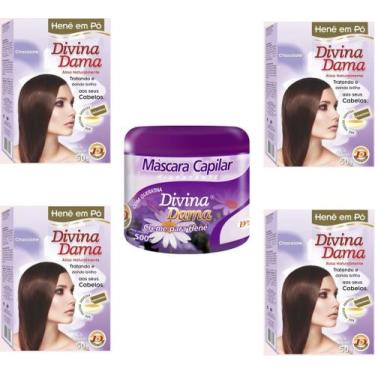 Imagem de Hene em Po Divina Dama 04x50gr (Incolor, Chocolate, Preto, Azulado, Ca