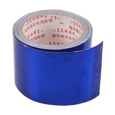 Imagem de TUCKBOLD Fita autoadesiva para caminhão RV carro 3,15 x 24,18 m | Fita de reparo de lona de tenda à prova de vazamento de fibra de vidro azul 1 peça