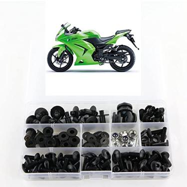 Imagem de Xitomer Acessórios para Motocicleta Total Parafusos de Carenagem Kits Arruela Fixador para Kawasaki Ninja 250R EX250R 2008 2009 2010 2011 2012xitomer preto FBT00431