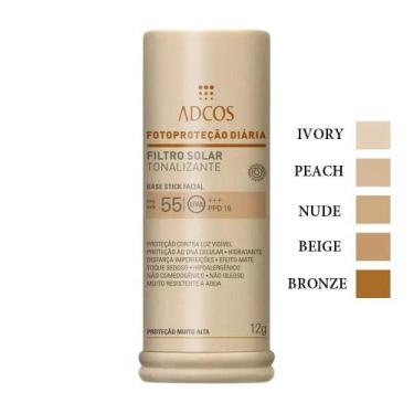 Imagem de Adcos Pro. Filtro Solar Tonalizante FPS 55 Base Stick 12g Nude 