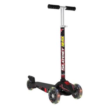 Imagem de Patinete Skatenet Max Led Black e Pink Bandeirante, Preto, Skatenet Ma
