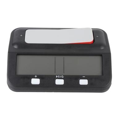 Imagem de Relógio de Xadrez Digital, Display LCD Relógio de Xadrez Temporizador de Xadrez Digital Profissional para Jogos de Tabuleiro Temporizador Com Função de Alarme e Recompensa (Preto)