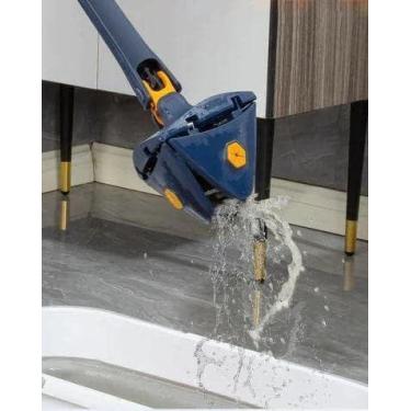 Imagem de Mop Giratório 360 Microfibra Esfregão Lava e Seca Rodo Mágico Limpeza 