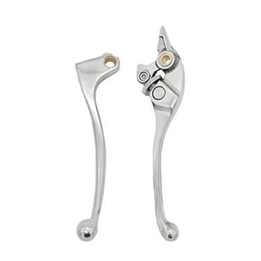 Imagem de S SYUU Alavancas de embreagem de freio para motocicleta compatíveis com Honda CBR 600 F1/F2/F3/F4/F4i 1987-2007 CBR 900 RR 1993-1999 CB 900 919 Hornet 2002-2006 CB 600 Hornet 1998-2006 Prata polida
