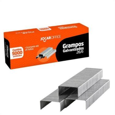 Imagem de Grampo 26/6 Grampeador Galvanizado C/5000 Unidades - Jocar Office, 26/