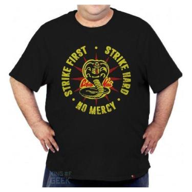 Imagem de Camiseta Cobra Kai Strike First Plus Size Camisa Karate Kid - KING OF 