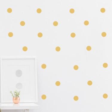 Imagem de Adesivos Bolinhas Decorativas 100 Unidades 5cm, Dourado - Create 