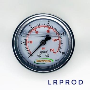 Imagem de Manômetro horizontal -diam.63mm (2. 1/2 ) com escala de 0-10 KGF/CM2 x
