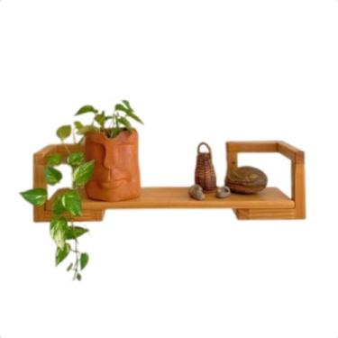Imagem de Prateleira De Madeira Pinus Decorativa Suporte Encaixe - Anama 