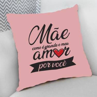 Imagem de Almofada Decorativa Cheia c/ Zíper 25x25 Presentes Dia das Mães Mãe Co