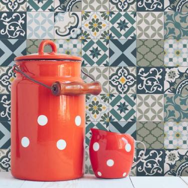 Imagem de Adesivo de Azulejo Hidráulico Mediterrâneo 10x10 100un - Quartinhos