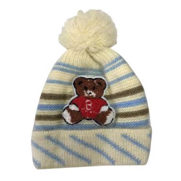 Imagem de Gorro Touca Infantil Forro Interno Quentinho Com Pompom Menino Menina 