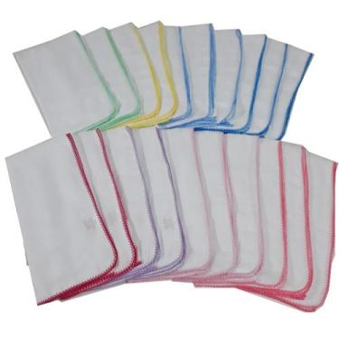 Imagem de Kit 30 Fralda 70x70cm Com Faixa Pinte E Borde - Com Picueta - Dugu