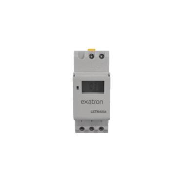 Imagem de Timer Temporizador Digital 110V 220V Bivolt DIN 35mm Exatron LETM4004,
