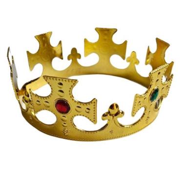 Imagem de Coroa rei príncipe dourada Cosplay ajustável Festas Carnaval - xiao