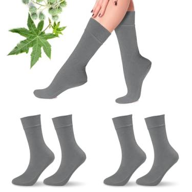 Imagem de ZINGTERRA Pacote com 2 Envoltórios de Óleo de Rícino para Pés, Meias Reutilizáveis de Algodão Orgânico para Mulheres, Kit de Pacote de Óleo de Rícino para Artrite E Rachaduras Nos Pés, Hidratação Dos