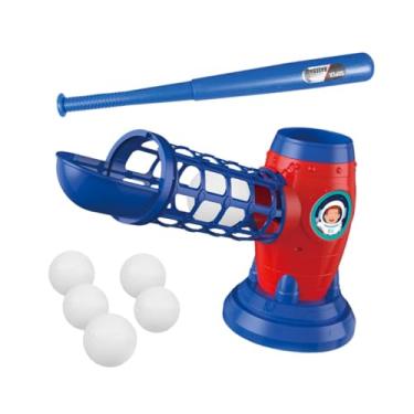 Imagem de kowaku Máquina de arremesso de beisebol infantil, lançador de beisebol para presentes de aniversário de prática com bastão e 5 bolas de beisebol para, Elétrico