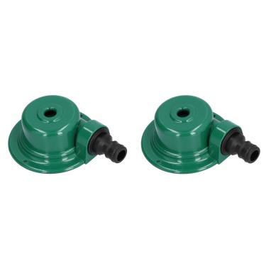 Imagem de 2 Unidades de Aspersor de Irrigação de Liga de Zinco para Gramado de Jardim, Pulverização Agrícola de 360 ​​graus, Formato Redondo à Prova D'água, Ideal para Irrigação de Jardim