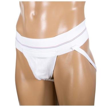 Imagem de Champion Suporte esportivo, bolsa de malha de renda respirável, cintura elástica, Jockstrap de grau médico, branco, pequeno
