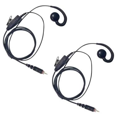Imagem de JUYODE 2 peças de fone de ouvido Walkie Talkie giratório com microfone para Motorola CLP1010e CLP1040e CLP1080e CLP1083e CLP107e CLPe107 CLP446e CLPe446 CLPe Plus Fone de ouvido de rádio com anel de